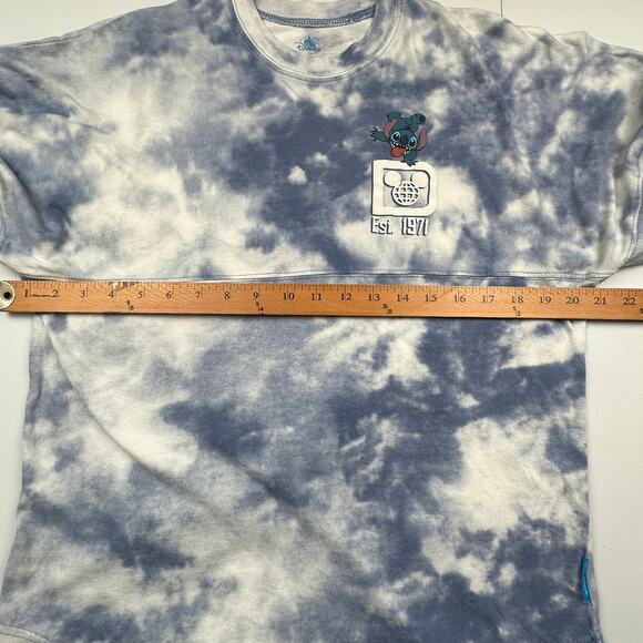 Disney Spirit Jersey Womens Extra Small Blue tie Dye Lilo Stitch Experiment 626 - Picture 9 of 12